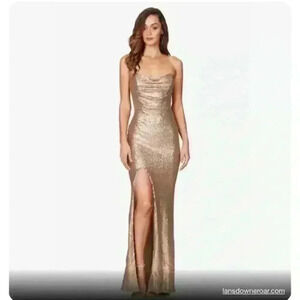 Nookie Valentina Gown size large (color: Bronze)